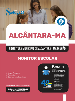 Apostila Prefeitura de Alcântara-MA 2026 - Monitor Escolar - Imagem 3