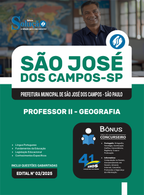 Apostila Prefeitura de São José dos Campos - SP 2025 - Professor II - Geografia - Imagem 3