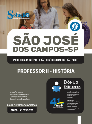 Apostila Prefeitura de São José dos Campos - SP 2026 - Professor II - História - Imagem 3
