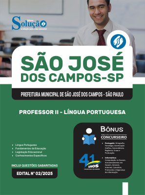 Apostila Prefeitura de São José dos Campos - SP 2025 - Professor II - Português - Imagem 3
