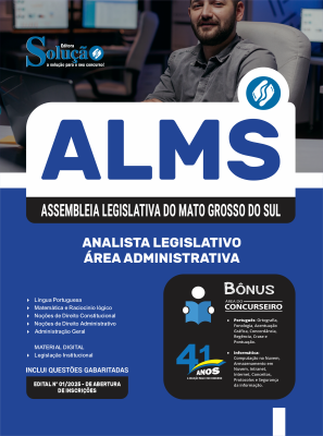 Apostila ALEMS 2025 - Analista Legislativo - Área Administrativa - Imagem 3