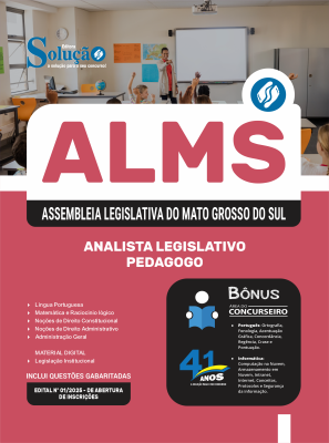 Apostila ALEMS 2025 - Analista Legislativo - Pedagogo - Imagem 3
