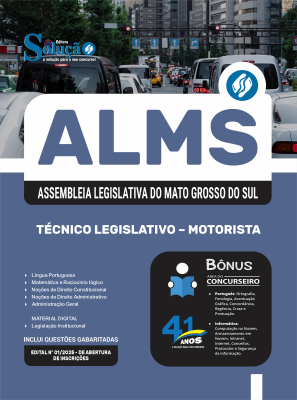 Apostila ALEMS 2025 - Técnico Legislativo - Motorista - Imagem 3