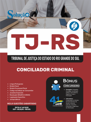 Apostila TJ-RS 2025 - Conciliador Criminal - Imagem 3