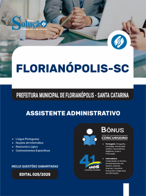 Apostila Prefeitura de Florianópolis - SC 2026 - Assistente Administrativo - Imagem 3