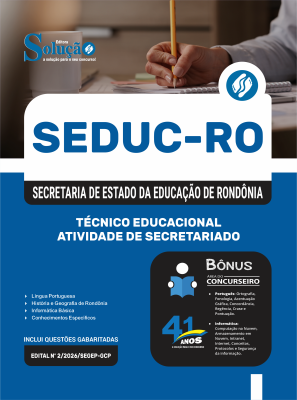 Apostila SEDUC-RO em PDF 2026 - Técnico Educacional - Imagem 1