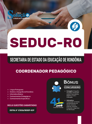 Apostila SEDUC-RO em PDF 2026 - Coordenador Pedagógico (Supervisor) - Imagem 1