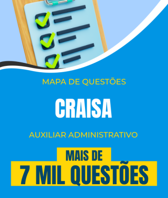 Mapa de Questões Online - CRAISA - Auxiliar Administrativo - 7 Mil Questões - Imagem 1