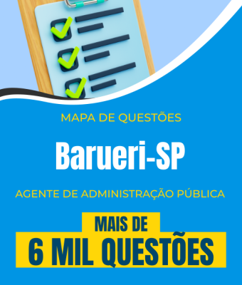 Mapa de Questões Online - Pref. Barueri-SP - Agente de Administração Pública - 6 Mil Questões - Imagem 1