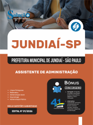 Apostila Prefeitura de Jundiaí em PDF - SP 2026 - Assistente de Administração