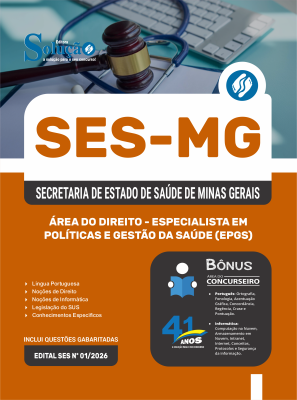 Apostila SES-MG 2026 - Especialista em Políticas e Gestão da Saúde (EPGS) - Área do Direito - Imagem 3