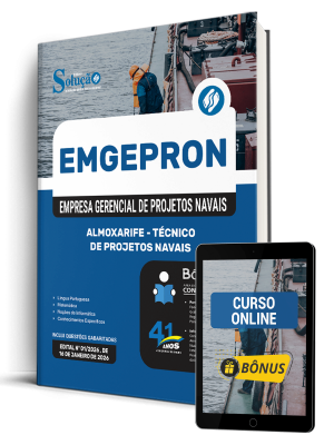 Apostila EMGEPRON 2026 - Técnico de Projetos Navais - Almoxarife - Imagem 1