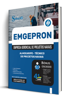 Apostila EMGEPRON 2026 - Técnico de Projetos Navais - Almoxarife - Imagem 2