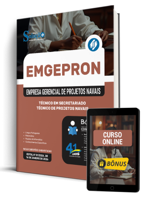 Apostila EMGEPRON 2026 - Técnico de Projetos Navais - Técnico em Secretariado - Imagem 1