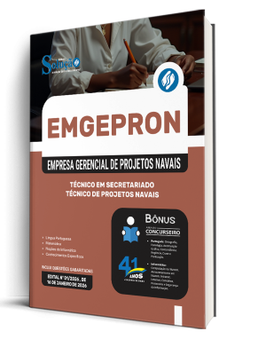 Apostila EMGEPRON 2026 - Técnico de Projetos Navais - Técnico em Secretariado - Imagem 2