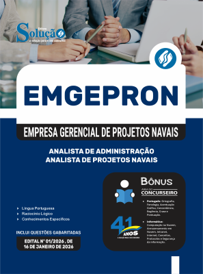 Apostila EMGEPRON em PDF 2026 - Analista de Projetos Navais - Analista de Administração - Imagem 1
