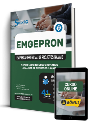 Apostila EMGEPRON 2026 - Analista de Projetos Navais - Analista de Recursos Humanos - Imagem 1