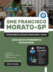 Apostila SME Francisco Morato-SP 2026 em PDF - Auxiliar de Atendimento Educacional