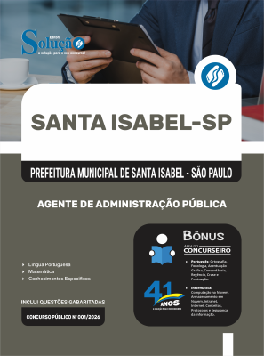 Apostila Prefeitura de Santa Isabel - SP 2026 - Agente de Administração Pública - Imagem 3