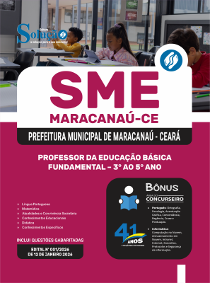Apostila Prefeitura de Maracanaú - CE 2026 - Professor da Educação Básica - Fundamental – 3° ao 5° Ano - Imagem 3