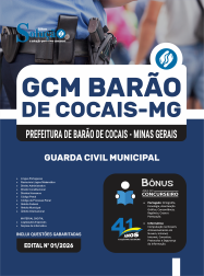 Apostila Prefeitura de Barão de Cocais-MG em PDF 2026 - Guarda Civil Municipal