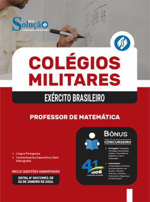 Apostila Colégio Militar em PDF 2026 - Professor de Matemática - Imagem 1