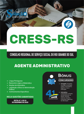 Apostila CRESS-RS em PDF 2026 - Agente Administrativo - Imagem 1
