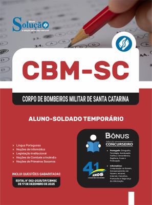 Apostila CBM-SC em PDF 2026 - Aluno-Soldado Temporário - Imagem 1