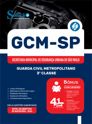 Apostila GCM-SP 2026 em PDF - Guarda Civil Metropolitano - 3ª Classe