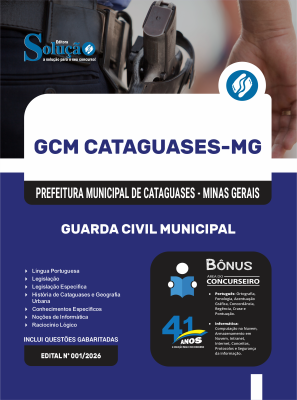 Apostila Prefeitura Municipal de Cataguases-MG em PDF 2026 - Guarda Civil Municipal - Imagem 1