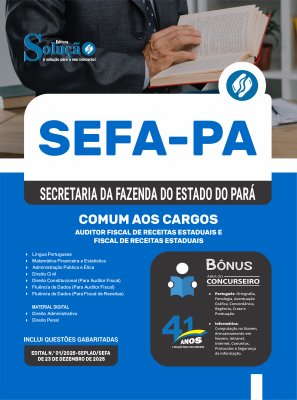 Apostila SEFA-PA 2026 - Comum aos Cargos Auditor Fiscal de Receitas Estaduais e Fiscal de Receitas Estaduais - Imagem 3