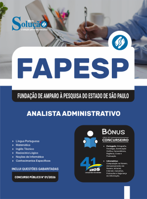 Apostila FAPESP em PDF 2026 - Analista Administrativo - Imagem 1