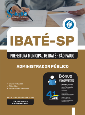 Apostila Prefeitura de Ibaté - SP em PDF 2026 - Administrador Público - Imagem 1