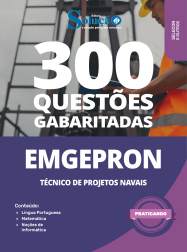Caderno de Questões EMGEPRON 2026 em PDF - Técnico de Projetos Navais - 300 Questões Gabaritadas