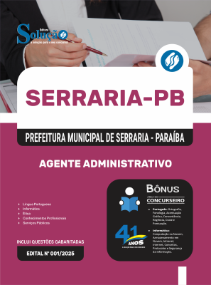 Apostila Prefeitura de Serraria-PB 2026 - Agente Administrativo - Imagem 3