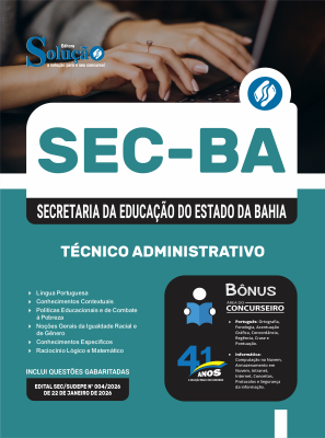 Apostila SEC-BA em PDF 2026 - Técnico Administrativo em Nível Médio - Imagem 1