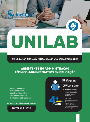 Apostila UNILAB em PDF 2026 - Assistente em Administração - Técnico-Administrativo em Educação - Imagem 1