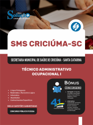 Apostila SMS Criciúma-SC em PDF 2026 - Técnico Administrativo Ocupacional I