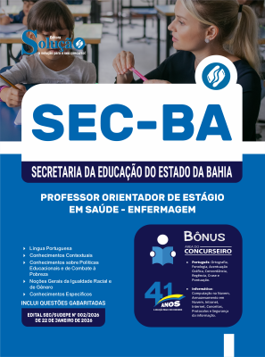 Apostila SEC-BA em PDF 2026 - Professor Orientador de Estágio em Saúde - Enfermagem - Imagem 1