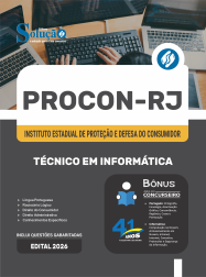 Apostila PROCON-RJ 2026 em PDF - Técnico em Informática