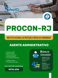 Apostila PROCON-RJ 2026 em PDF - Agente Administrativo