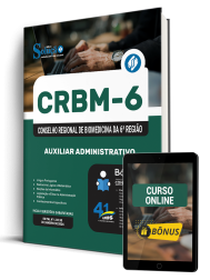 Capa Apostila CRBM-6 2026 - Auxiliar Administrativo