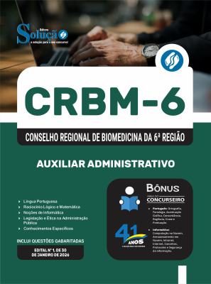 Apostila CRBM-6 2026 - Auxiliar Administrativo - Imagem 3