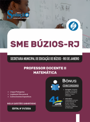 Apostila Prefeitura de Armação dos Búzios-RJ 2026 em PDF - Professor Docente II - Matemática
