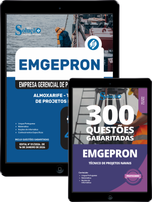 Combo EMGEPRON 2026 - Técnico de Projetos Navais - Almoxarife