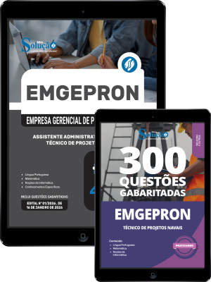 Combo EMGEPRON 2026 - Técnico de Projetos Navais - Assistente Administrativo (Material)