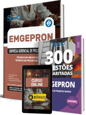 Combo EMGEPRON 2026 - Técnico de Projetos Navais - Técnico em Secretariado - Imagem 1
