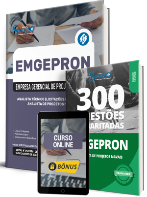 Combo EMGEPRON 2026 - Analista de Projetos Navais - Analista Técnico (Licitações e Contratos) - Imagem 1