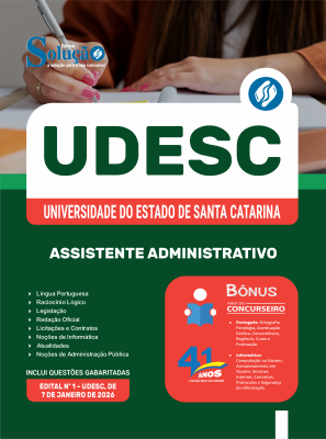 Apostila UDESC 2026 - Técnico Universitário de Suporte - Assistente Administrativo - Imagem 3