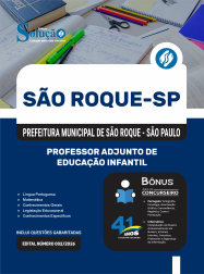 Apostila Prefeitura de São Roque - SP em PDF 2026 - Professor Adjunto de Educação Infantil